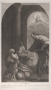 Szent Anna térdelve tartja a Szűzanyát..., 1760-1800.