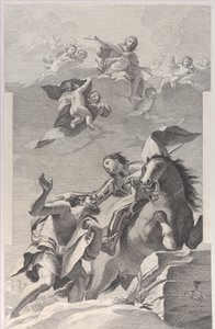 Szent Márton, lóháton, köpenyét koldusnak adja..., 1760-1800.