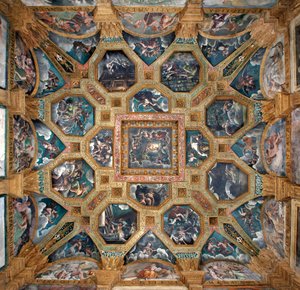Kilátás az Ámor és Psyche Kamara boltívére (Sala di Amore e Psiche)