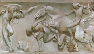 A nagy felfedezésekből, a komor korokon át..., 1906. alkotó: Giulio Aristide Sartorio