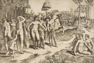 Sándor és Roxana, 1531-76. alkotó: Giulio Bonasone