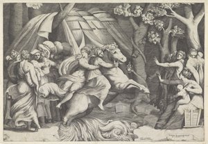 Cloelia átkel a Tiberisen alkotó: Giulio Bonasone