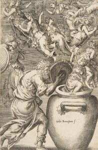 Epimetheus kinyitja Pandora szelencéjét, 1531-76.
