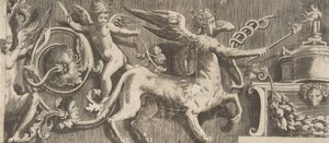 Díszfríz szárnyas kentaurral, 1531-76. alkotó: Giulio Bonasone