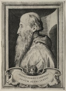 Pietro Bembo bíboros portréja, 1547. alkotó: Giulio Bonasone