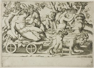 Bacchus diadala alkotó: Giulio Bonasone