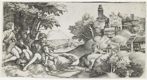 Pásztorok tájban, c. 1517-1518