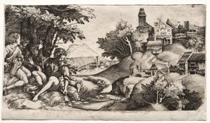 Pásztorok tájban, c. 1517.
