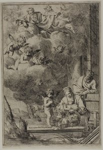 Szent Család alkotó: Giulio Carpioni