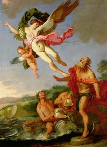 Neptune Pursuing Coronis, 1665-70 olaj, vászon