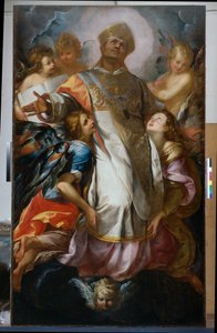 Szent Károly dicsőségben alkotó: Giulio Cesare Procaccini