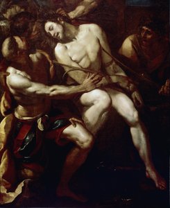 A töviskoronázás. Részlet. (olajfestmény alkotó: Giulio Cesare Procaccini