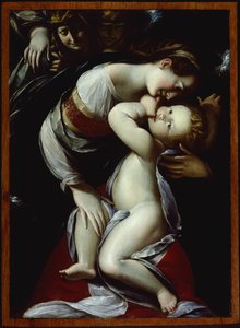 Szűz és gyermek angyalokkal, c. 1610. alkotó: Giulio Cesare Procaccini