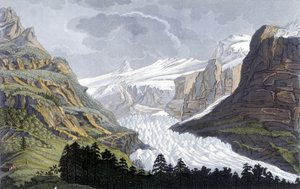 Grindelwald gleccse Svájcban – „Az ősi és modern viselet”-ben, Ferrario, szerk. Milano