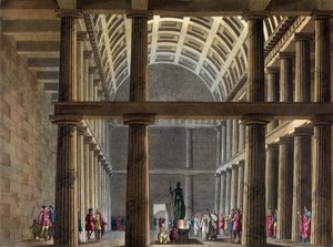 A Parthenon belseje, 19. század eleje – Jules Ferrario „A régi és modern jelmezben”