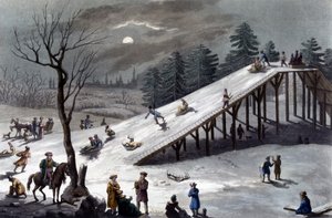 Hullámvasút: szánkó és jégpálya Oroszországban – a Ferrario „” Le Costume ancien et moderne” című könyvében, szerk. Milánó