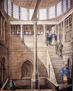 A nilométer (a Nílus szintjének mértéke Egyiptomban), - „a régi és modern viseletben””, Ferrario, Milánó
