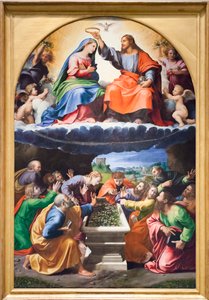 Szűz koronázása, vagy Montelucei Madonna, 1525 körül (olaj, fa) alkotó: Giulio & Penni Giovanni Francesco (il Fattore) (c.1488 1528) Romano