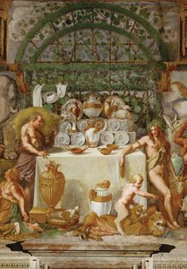 Bacchanalia (friss) alkotó: Giulio Romano