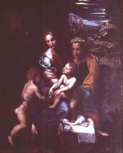 Madonna és gyermek Szent Annával és Keresztelő Szent Jánossal alkotó: Giulio Romano