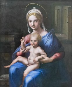 Madonna és a gyermek alkotó: Giulio Romano