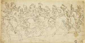 Római lovasság márciusban alkotó: Giulio Romano