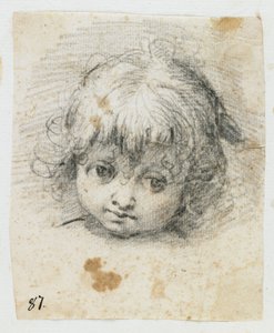 Gyermek portréja (fekete kréta) alkotó: Giuseppe Cesari
