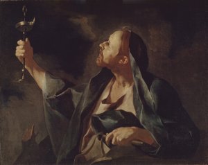 Egy ember lámpával és ostorral Sophonias próféta alkotó: Giuseppe Antonio Petrini
