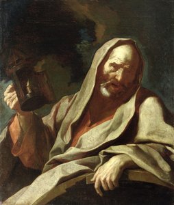 Diogenész (Kr. e. 412-323) lámpásával, 1720-40 alkotó: Giuseppe Antonio Petrini