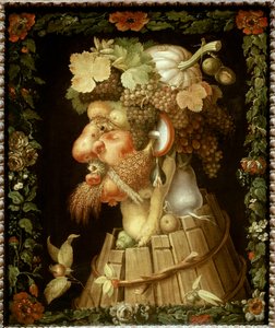 Giuseppe Arcimboldo (1527-1593) őszi festménye 16. század V. 0,76x0,63 m - Ősz. Giuseppe Arcimboldo (1527-1593) festménye alkotó: Giuseppe Arcimboldo