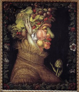 A nyár. Allegoria az évszakokról. Giuseppe Arcimboldo (1527-1593) festménye. Musee du Louvre