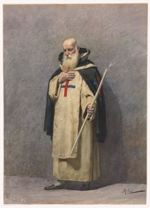 Egy idős pap áll alkotó: Giuseppe Aureli