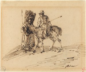 Lovas paraszttal alkotó: Giuseppe Bernardino Bison