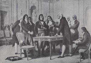 Alessandro Volta bemutatja ütőerejét Napóleonnak, Franciaország első konzuljának, 1801