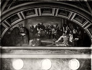 Galilei per (1564-1642) Galilei részlete Pisában (freskó)