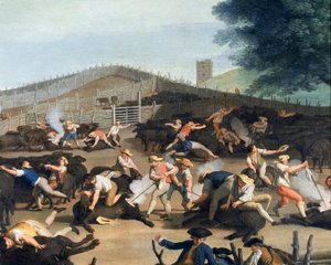 Állattenyésztési márkajelzés Róma közelében, részlet (festmény