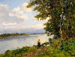 Este visszatérés (olaj a panelen) alkotó: Giuseppe Buscaglione