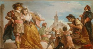 Gautier antwerpeni gróf és lánya, Violante találkozása c. 1787.