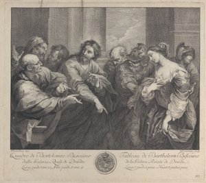 Krisztus és a házasságtörésen elfogott asszony, 1750-57. alkotó: Giuseppe Camerata