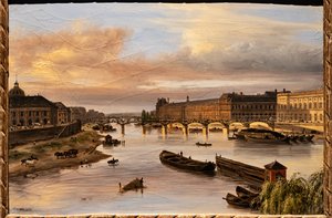 Kilátás a Szajnára a Pont Neufról alkotó: Giuseppe Canella