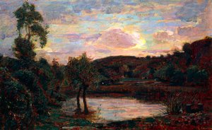 Naplemente Engadineban, Giuseppe Carozzi (1864-1938) alkotó: Giuseppe Carozzi