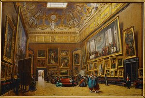 A Salon Carre a Louvre Múzeumban ...