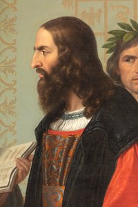 Ludovico il Moro udvara, részlet Leonardo da Vinci-vel