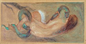 Eve akvarell, Giuseppe Giglioli (1881-1930) Dim 11x23 cm Genes, Gallery of Modern Art, inv 0163 alkotó: Giuseppe Giglioli