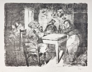 Az asztalnál, 1907 körül (litho)