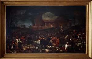 A vásár Poggio a Caianóban, Toszkánában, Olaszországban alkotó: Giuseppe Maria Crespi