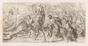 Aeneas vlucht met zijn familie uit Troje Aeneas megmentése az ellenséges szülő válláról (cím a tárgyon) Omzwervingen van Aeneas (sorozat címe) Caracci L