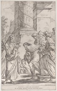 1. tábla: Szent Máté elhívása, 1678. alkotó: Giuseppe Maria Mitelli