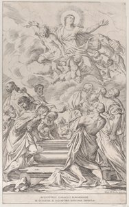 2. tábla: Szűz mennybemenetele, 1678. alkotó: Giuseppe Maria Mitelli