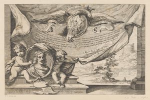 Óda Guercino művészhez Guercino tájtervezője (sorozat címe) alkotó: Giuseppe Maria Roli